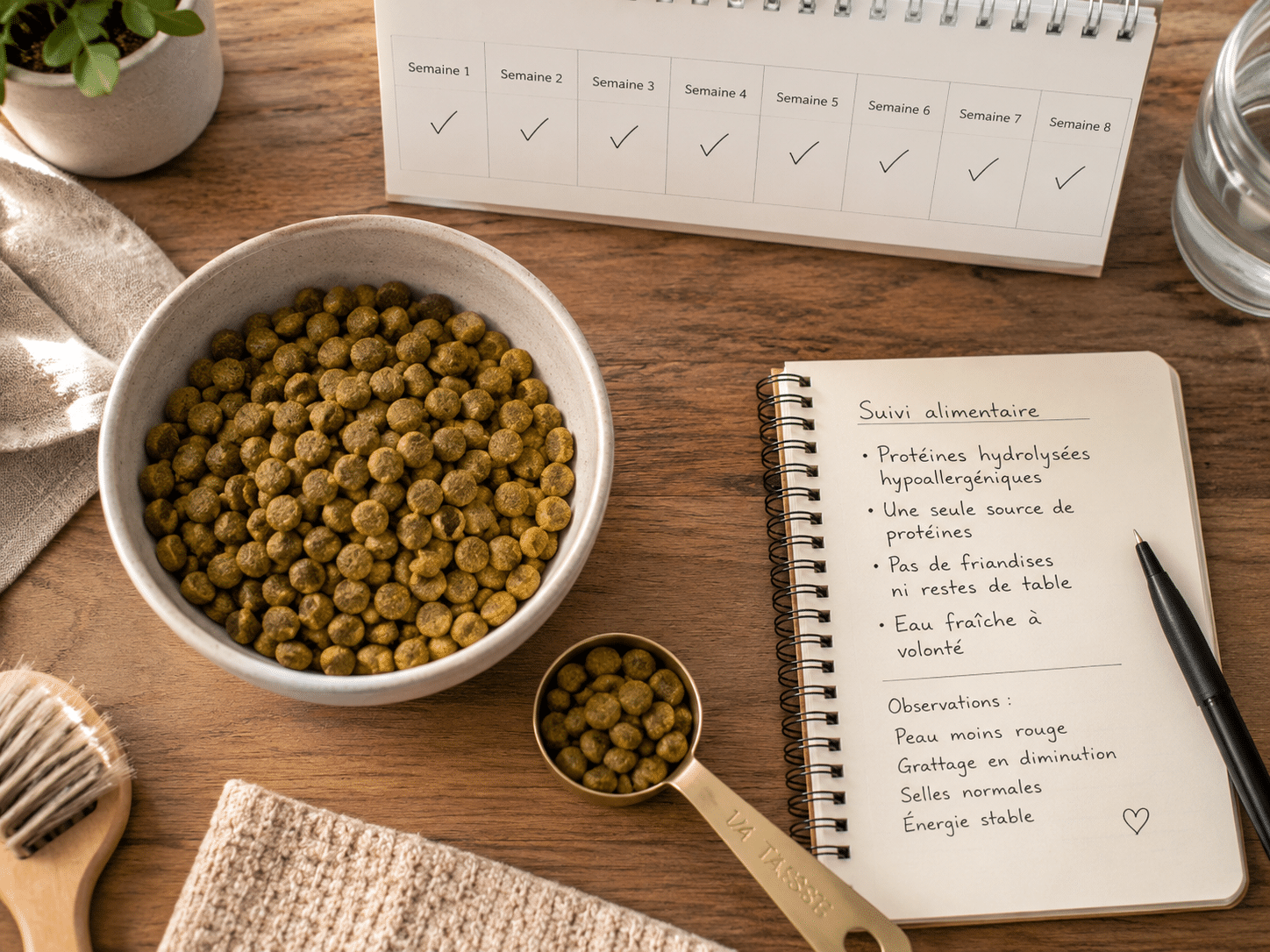 Régime d'éviction pour chat se lèche trop : croquettes vétérinaires hydrolysées pour test allergie alimentaire